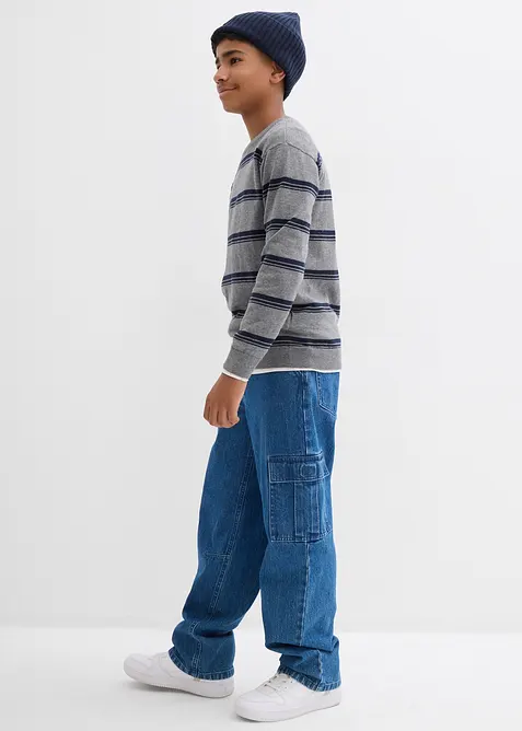 Pull en fine maille 100% coton, bonprix