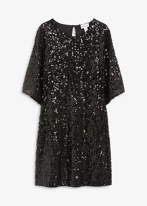 Robe oversize à sequins, bonprix