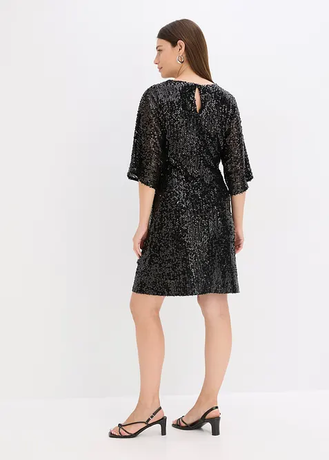 Robe oversize à sequins, bonprix