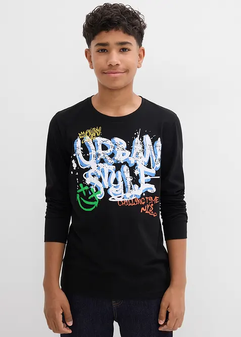 T-shirt manches longues 100% coton, bonprix