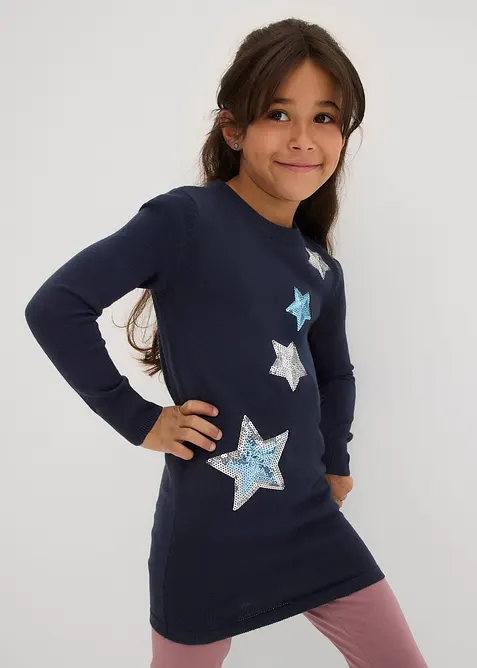 Pull en fine maille à sequins, bonprix