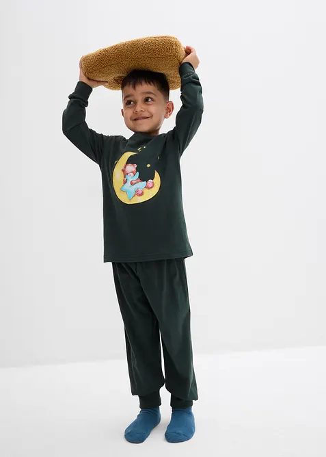 Pyjama en coton doux à imprimé phosphorescent (ens. 2 pces), bonprix