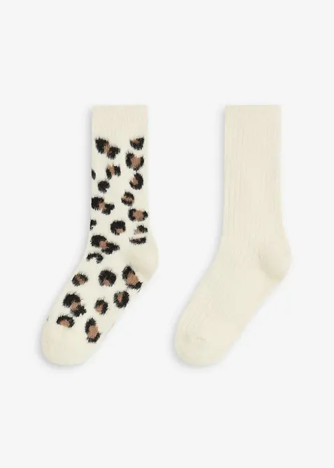 Lot de 2 paires de chaussettes douillettes, bonprix