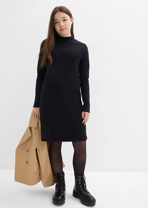 Robe en jersey à col montant, bonprix