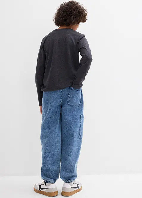 Jean jogger cargo extensible, Loose, bonprix