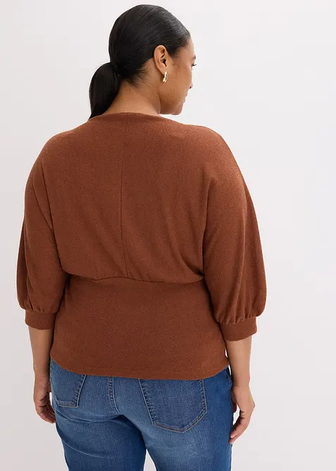 T-shirt en maille bouclette, bonprix