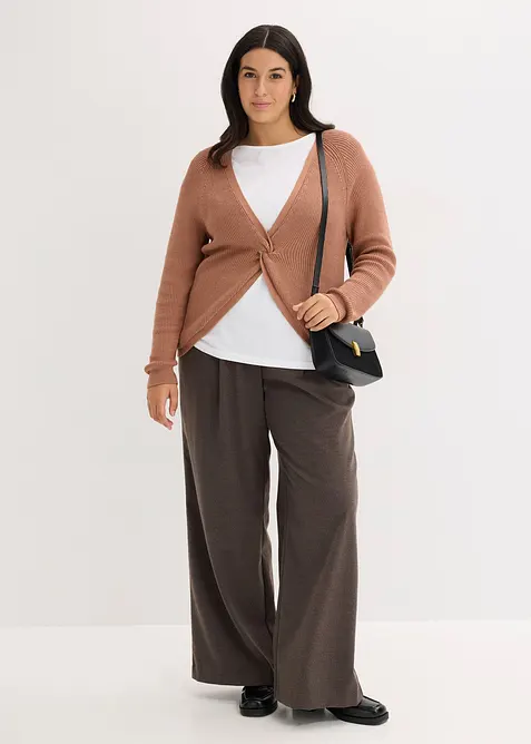 Pull fluide en maille côtelée, viscose majoritaire, bonprix