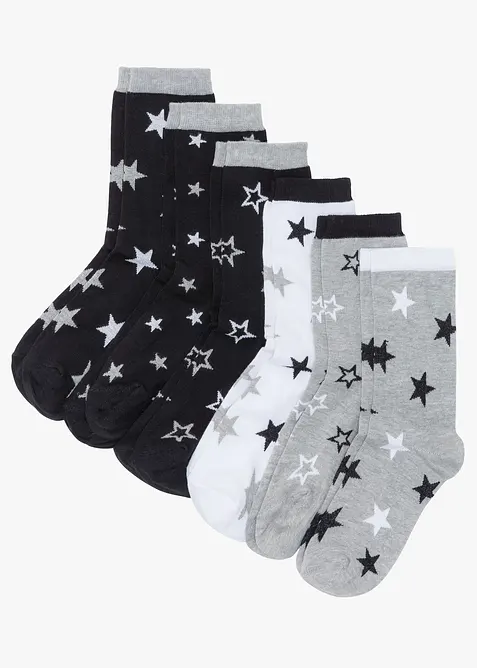 Lot de 6 paires de chaussettes, bonprix