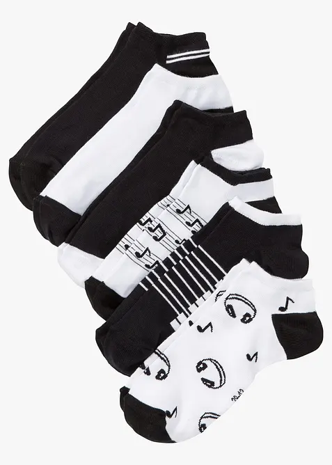 Lot de 6 paires de chaussettes basses coton, bonprix