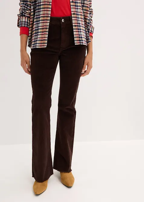 Pantalon évasé en velours côtelé, bonprix