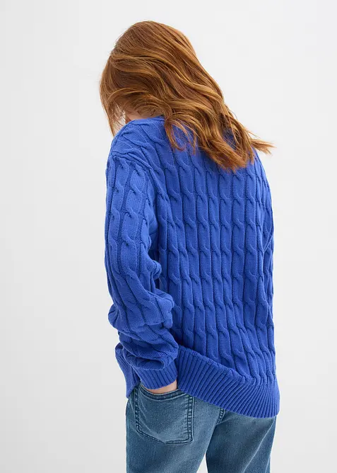 Pull en maille torsadée, bonprix