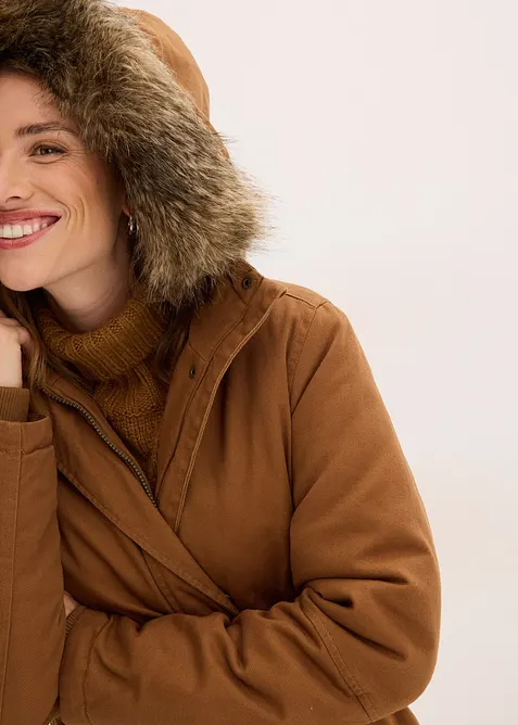 Parka longue et rembourr&eacute;e, bonprix