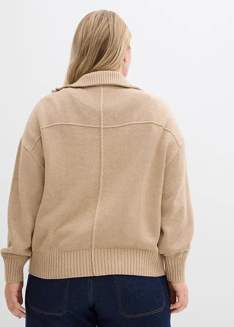 Gilet oversize en fine maille, bonprix