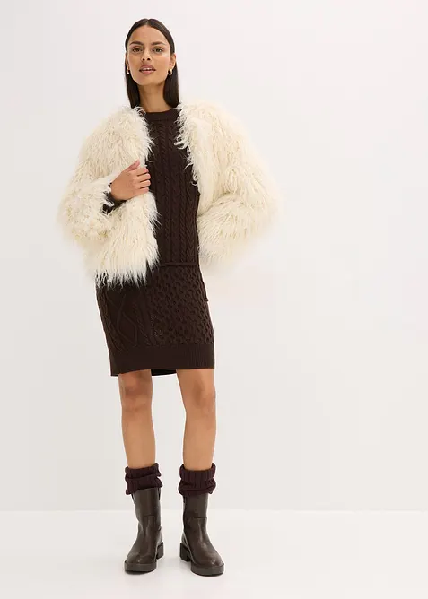 Veste peluche oversize, bonprix