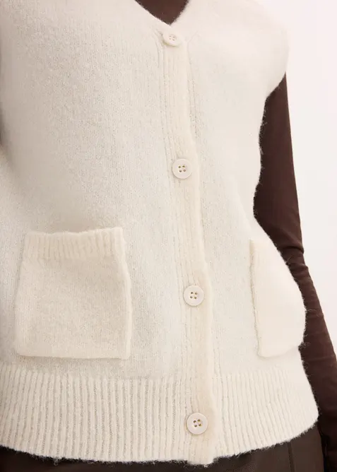 Gilet sans manches en maille, bonprix