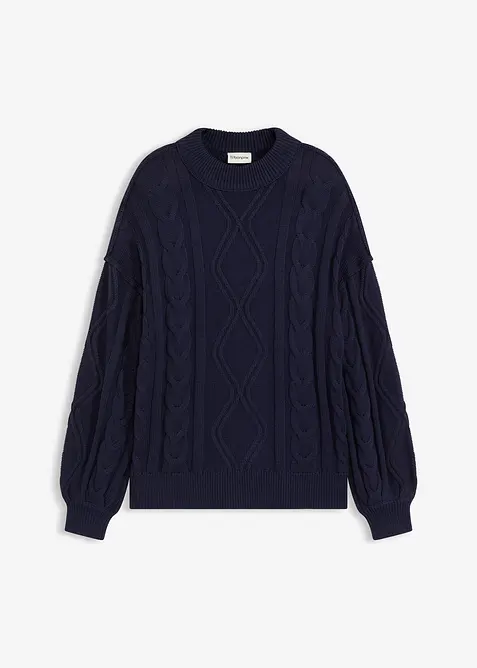 Pull oversize &agrave; motif torsad&eacute;, bonprix