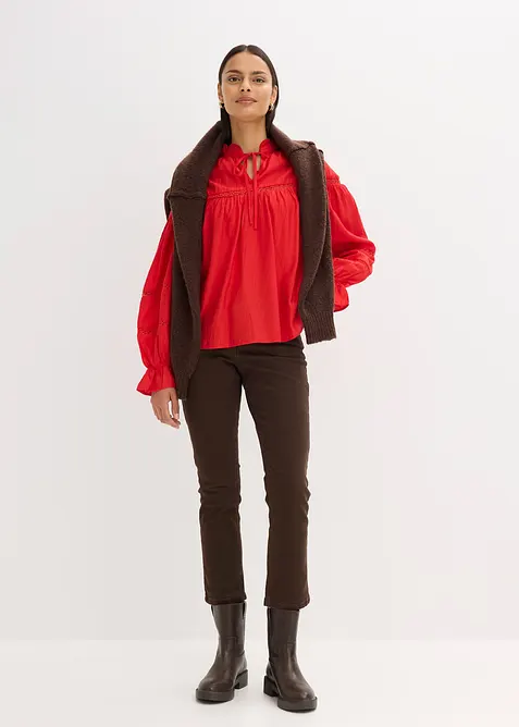 Blouse l&eacute;g&egrave;re en viscose m&eacute;lang&eacute;e, bonprix
