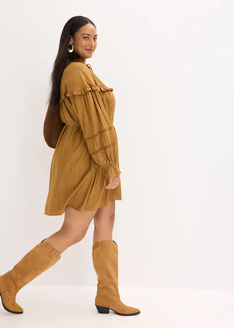 Robe courte en fine viscose mélangée, bonprix