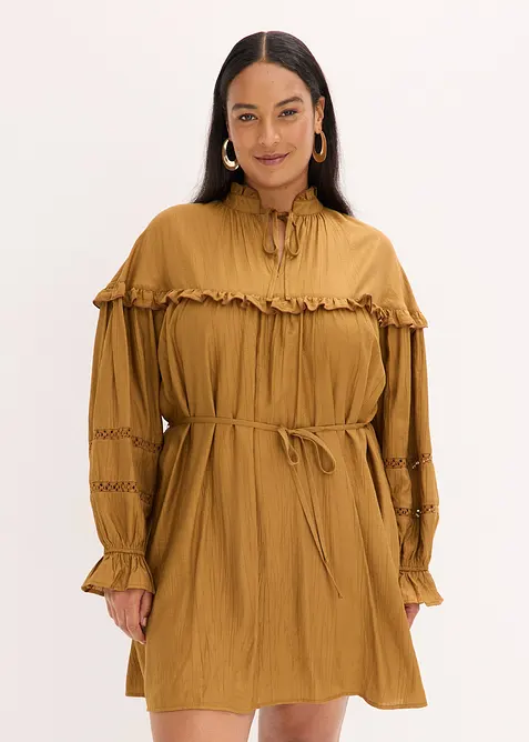 Robe courte en fine viscose mélangée, bonprix
