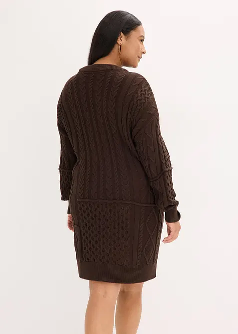 Robe en maille torsadée, bonprix