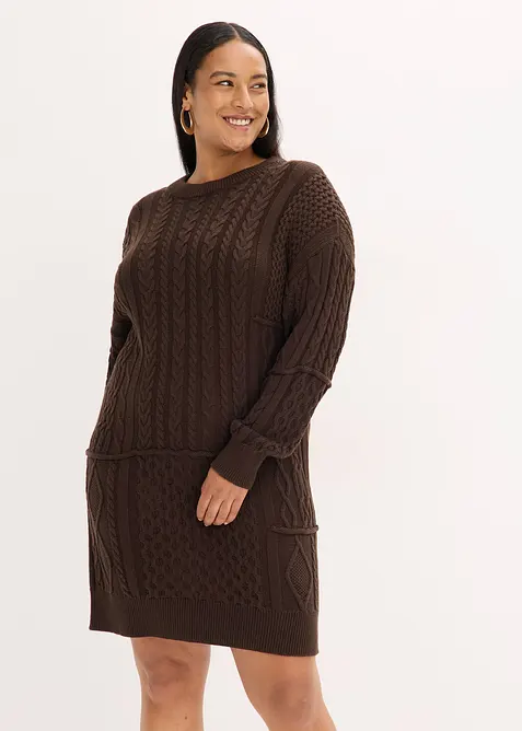 Robe en maille torsadée, bonprix