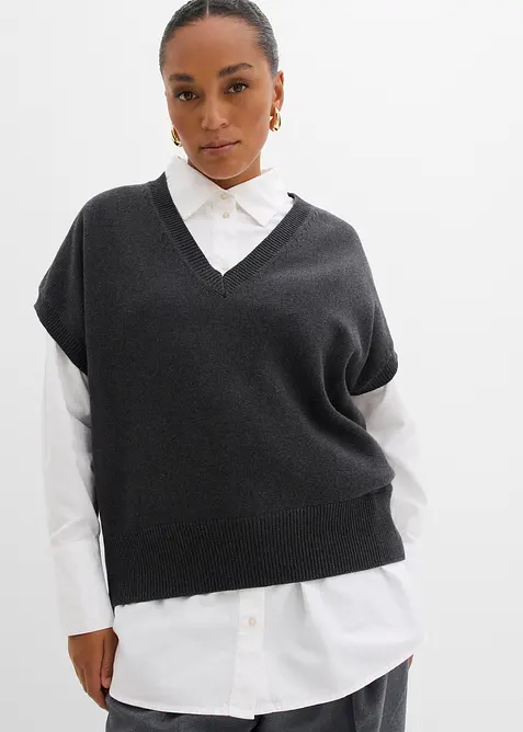 Pull sans manches 100% coton, bonprix