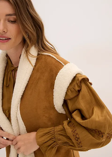 Gilet sans manches en sherpa, bonprix