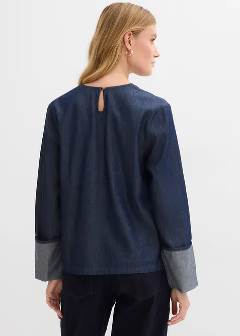Blouse en jean à manches amples, bonprix