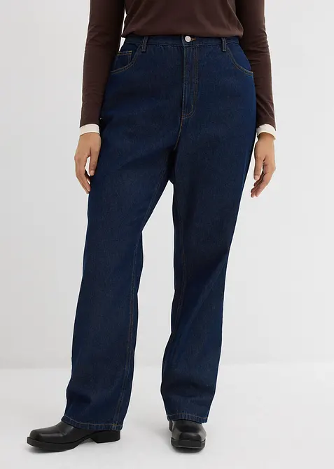 Jean droit taille haute, long, bonprix