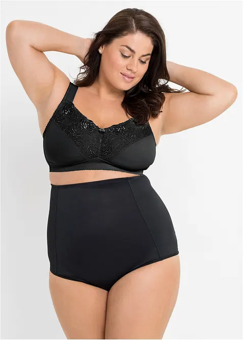 Culotte sculptante à empiècement dentelle, maintien fort, bonprix