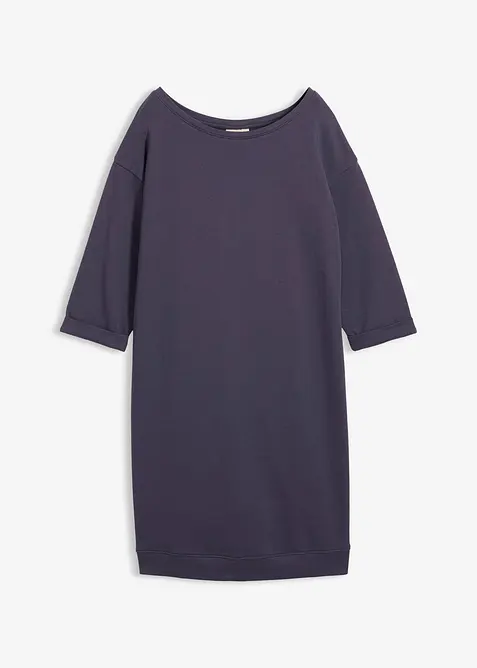 Robe sweat manches 3/4, intérieur gratté doux, bonprix