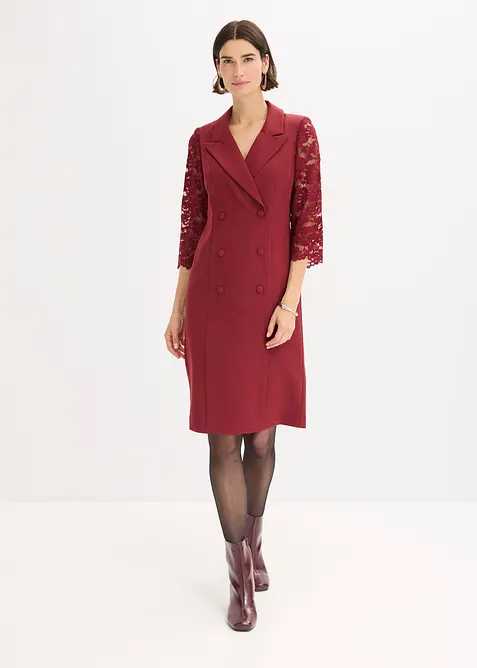 Robe blazer avec manches en dentelle, bonprix