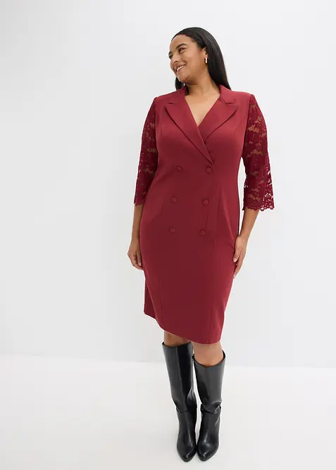 Robe blazer avec manches en dentelle, bonprix