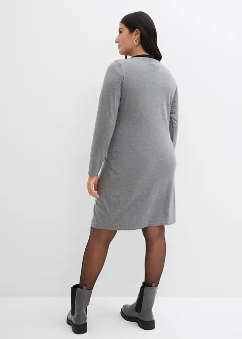 Robes en jersey à col V, bonprix