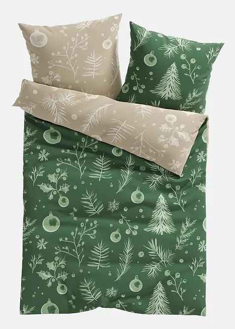 Parure de lit avec motif floral de Noël, bonprix