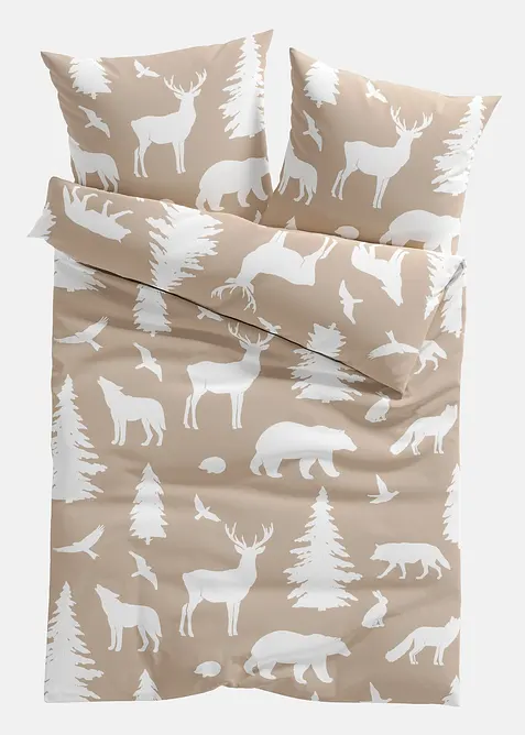 Parure de lit motif animaux de la forêt, bonprix