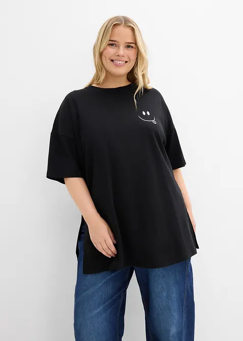 T-shirt long et oversize 100% coton, bonprix