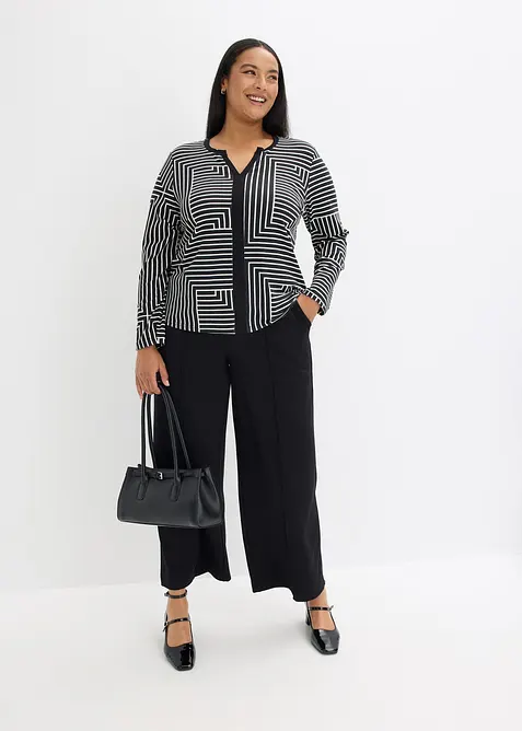 T-shirt manches longues en viscose mélangée, bonprix