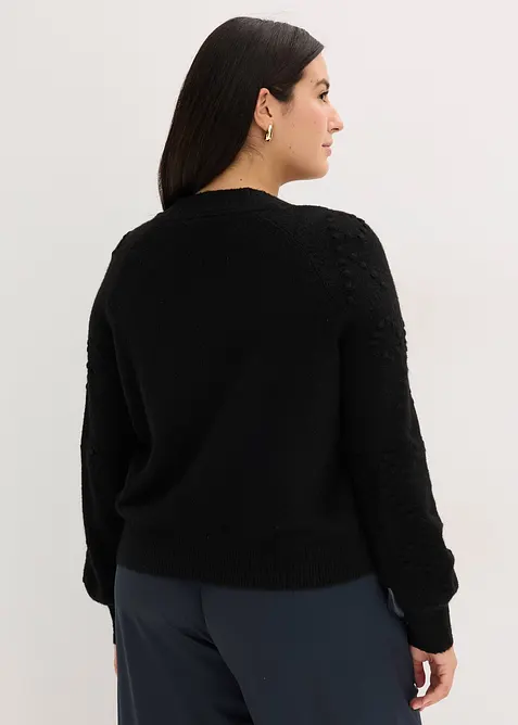 Gilet en maille texturée, bonprix