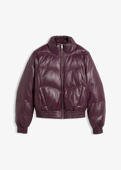 Doudoune en cuir d’agneau nappa, bonprix