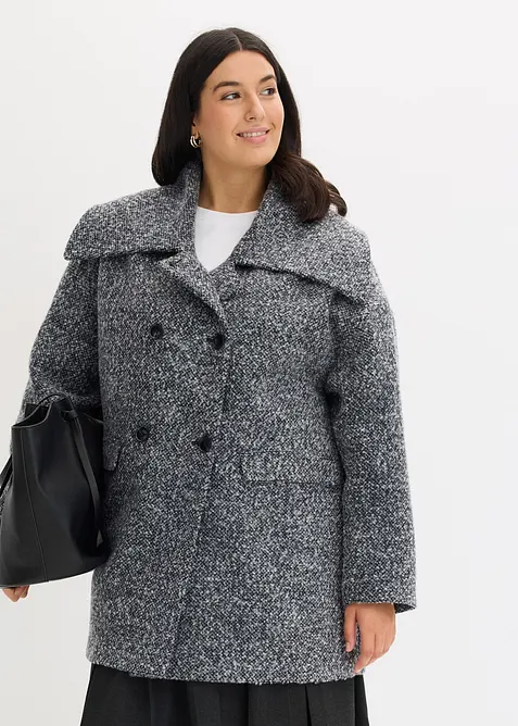 Manteau court aspect chiné, bonprix