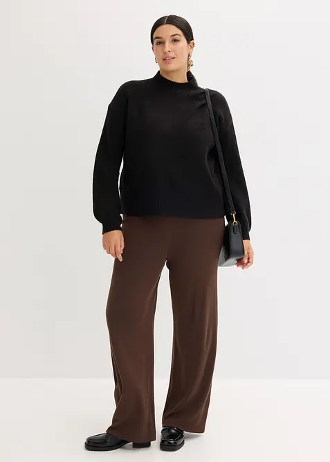 Pantalon en douce maille, viscose majoritaire, bonprix