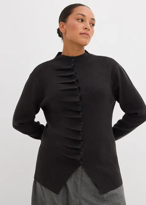 Gilet en fine maille de viscose mélangée, bonprix