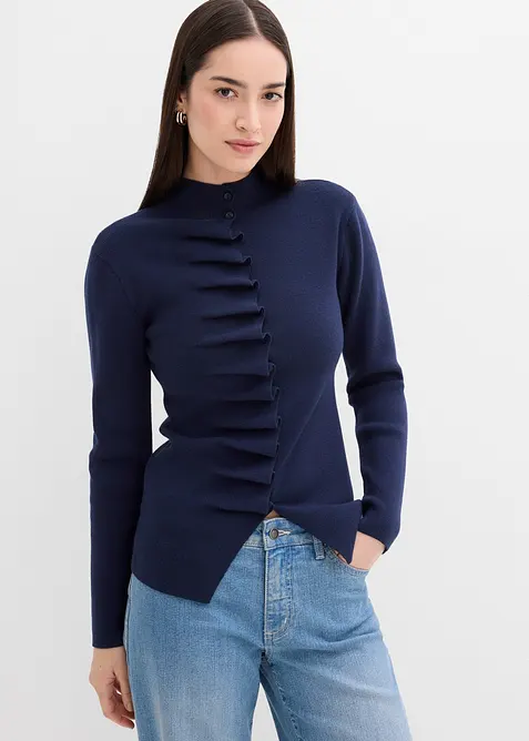 Gilet en fine maille de viscose mélangée, bonprix