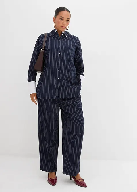 Chemise à rayures tennis, viscose mélangée, bonprix