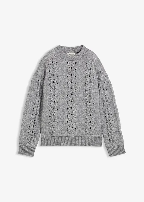 Pull en grosse maille &agrave; motif torsad&eacute;, bonprix