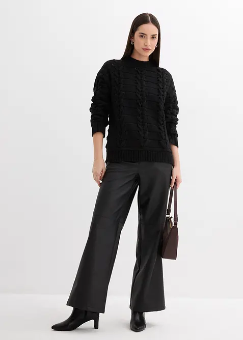 Pull en grosse maille à motif torsadé, bonprix