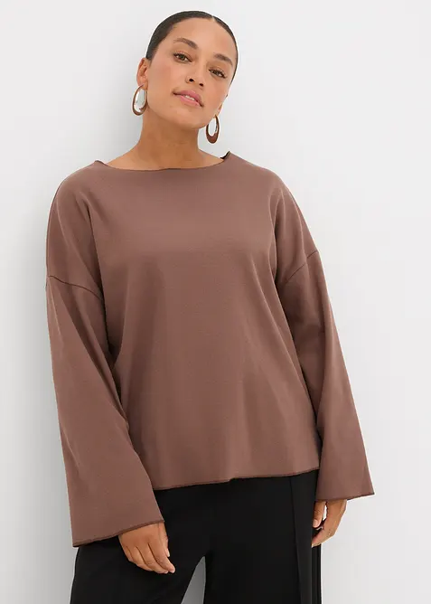 T-shirt manches longues c&ocirc;tel&eacute;, bonprix