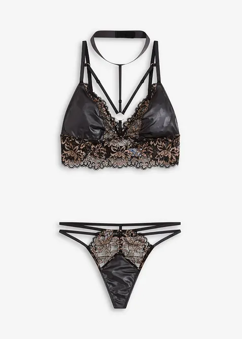 Soutien-gorge bralette + string (ens. 2 pces), bonprix