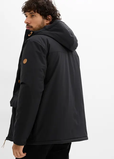 Parka d’hiver à capuche et détails enduits, bonprix